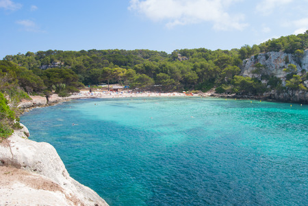 Panorama on one of the most famous beaches of the spanish islandの写真素材