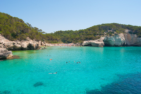 Rocky coast with beautiful azure sea in Spainの写真素材
