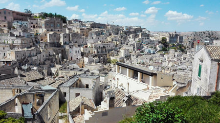 Characteristic houses of Matera also called City of stones the European Capital of Culture 2019