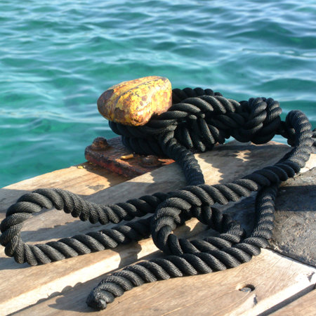 Cannes, France - October 14, 2001: Sea rope