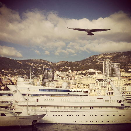 Monte carlo, Monaco - October 31, 2013 : Monte carlo harborのeditorial素材