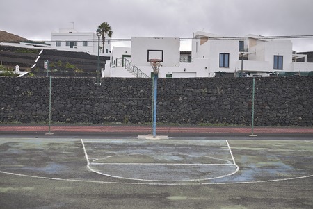 Sport playground in Mancha Blanca, Lanzaroteの写真素材