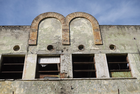 Predappio, Italy - December 22, 2017 : 'Aeronautica Caproni' abandoned factoryのeditorial素材