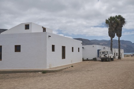 Lanzarote, Spain - August 26, 2015 : Streets of la Graciosa islandのeditorial素材