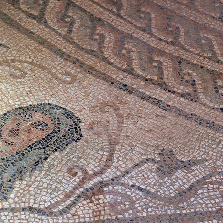 Cirene, Libya - May 13, 2002: Ancients mosaic in Cireneのeditorial素材