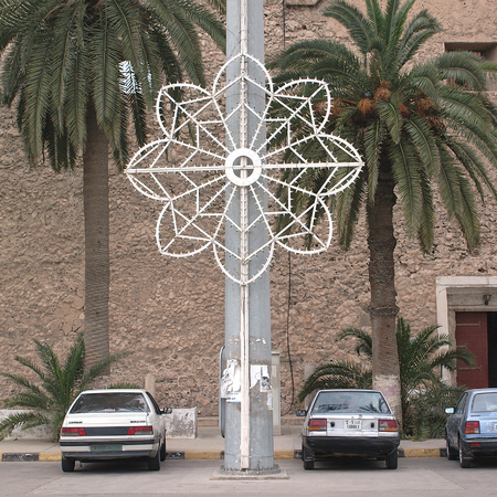 Tripoli, Lybia - May 02, 2002: Car parked in Italia plaza in Tripoliのeditorial素材