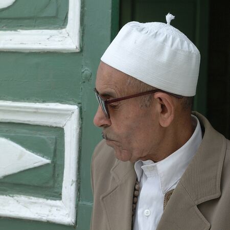 Tripoli, Lybia - May 02, 2002: Portrait of a religious man in tripoliのeditorial素材