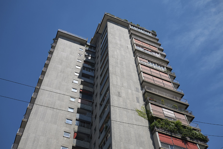 Milan, Italy - July 29, 2017: "Torre al parco" skyscraper のeditorial素材