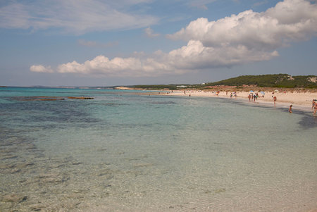Minorca, Balearic Islands, Spain - September 04, 2013 : View of Son Bou, Minorcaのeditorial素材
