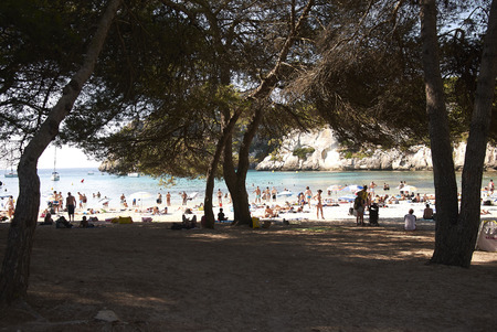 Minorca, Balearic Islands, Spain - September 05, 2013 : View of Cala Macarella, Minorca&#xD;のeditorial素材
