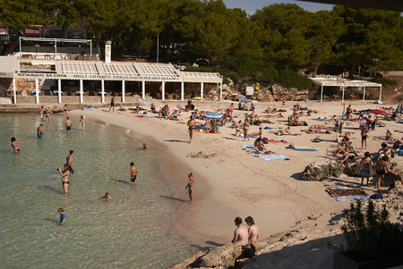 Minorca, Balearic Islands, Spain - September 02, 2013 : View of Cala Blanca, Minorcaのeditorial素材