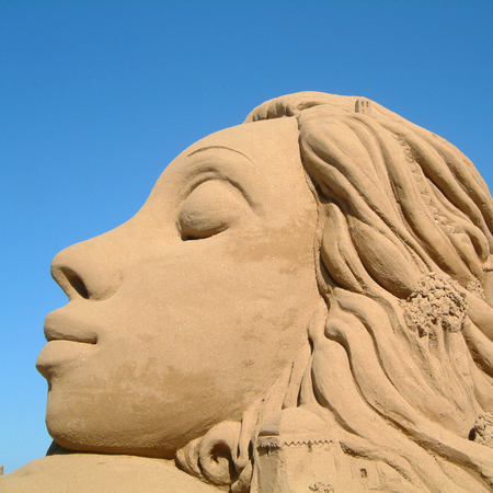 Cervia, Italy - August 15, 2002 : Sand Sculpture at the 4th World championshipのeditorial素材