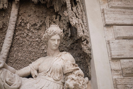 Rome, italy - March 14, 2015 : The Four Fountain statue, Rome