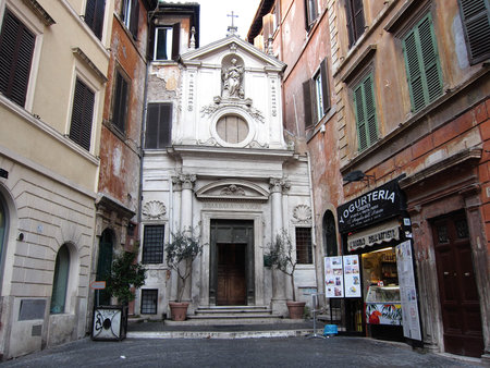 Rome, Italy - February 2, 2011 : "Santa Barbara dei Librai" churchのeditorial素材