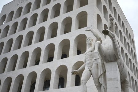 EUR, Rome, italy - March 15, 2015 : The square Colosseum, Romeのeditorial素材