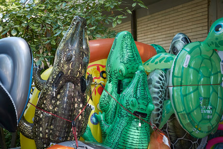 Milano Marittima, Italy - July 16, 2017 : Inflatables