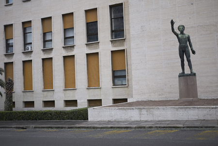 Rome, Italy - March 15, 2015: 'Palazzo degli Uffici' in Romeのeditorial素材