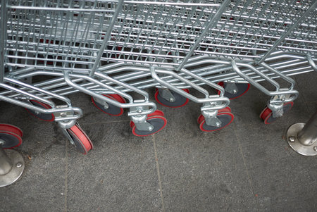 Milan, Italy - November 08, 2017 : Shopping cartの写真素材