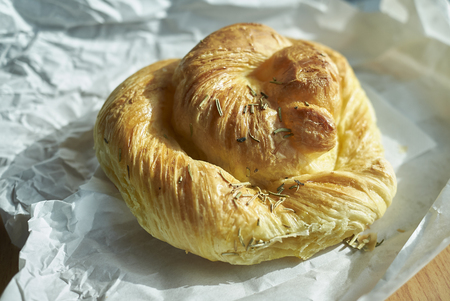 Salted pastry with rosemaryの写真素材