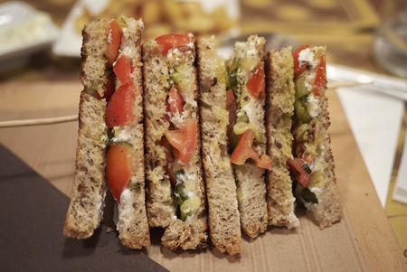 Vegetarian sandwichの写真素材