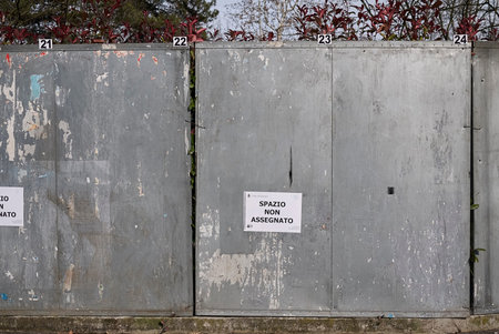 Milano, Italy - February 21, 2018 : Empty space for election adv