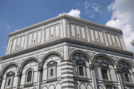 Firenze, Italy - June 21, 2018 : View of the Florence Baptistery (Battistero di San Giovanni)のeditorial素材