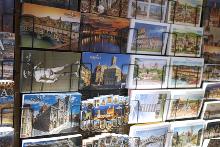 Firenze, Italy - June 21, 2018 : Souvenirs of Florenceのeditorial素材