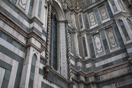 Firenze, Italy - June 21, 2018 : Details of Florence Cathedral (Cattedrale di Santa Maria del Fiore)のeditorial素材