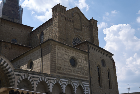 Firenze, Italy - June 21, 2018 : View of Santa Maria Novella churchのeditorial素材