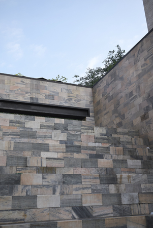 Milan, Italy - June 19, 2018 : Monument to Sandro Pertiniのeditorial素材