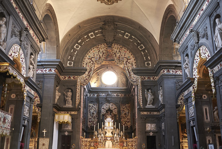 Firenze, Italy - June 21, 2018 : View of San Gaetano church interiorのeditorial素材