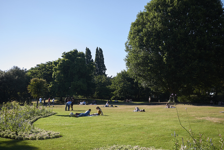 London, United Kingdom - June 26, 2018 : View of Rose garden in Hyde Parkのeditorial素材