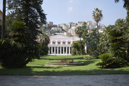 Naples, Italy - July 25, 2018 : View of Villa Pignatelliのeditorial素材