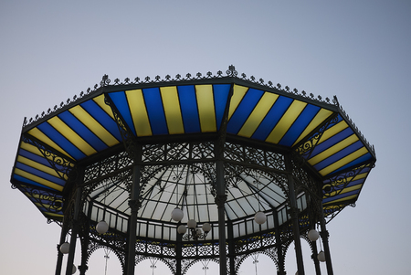 Naples, Italy - July 23, 2018 : View of 'Cassa Armonica' at the Villa Comunaleのeditorial素材