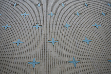 Milano Marittima, Italy - July 29, 2018 : Details of Stella Maris churchのeditorial素材