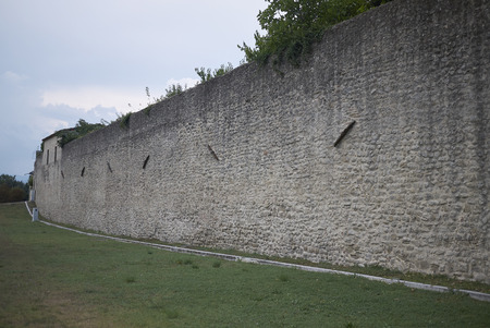 Citta di Castello, Italy - August 23, 2018 : Citta di castello boundary wallsのeditorial素材