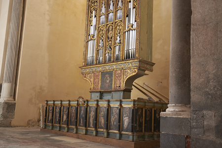 Cefalu, Italy - September 09, 2018: Organ of the Cathedral of Cefaluのeditorial素材