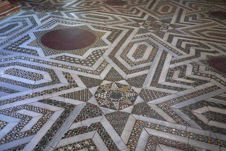 Monreale, Italy - September 11, 2018 : Monreale cathedral floor