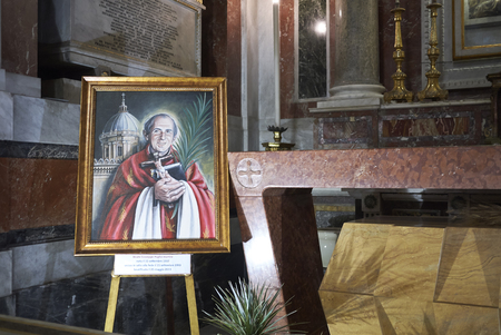 Palermo, Italy - September 07, 2018 : Padre Puglisi tomb in Palermo cathedralのeditorial素材