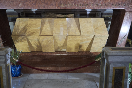 Palermo, Italy - September 07, 2018 : Padre Puglisi tomb in Palermo cathedralのeditorial素材