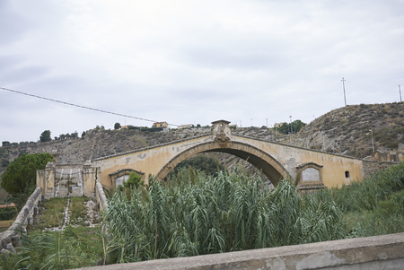 Termini Imerese, Italy - September 09, 2018 : View of San Leonardo bridgeの写真素材