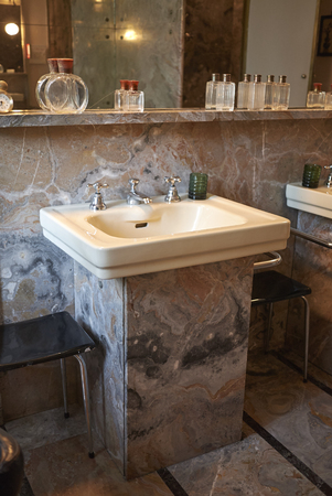 Milano, Italy - September 26, 2018 : View of Villa Necchi Campiglio toiletのeditorial素材