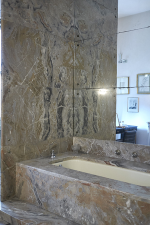 Milano, Italy - September 26, 2018 : View of Villa Necchi Campiglio toiletのeditorial素材