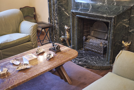 Milano, Italy - September 26, 2018 : View of Villa Necchi Campiglio interiorのeditorial素材