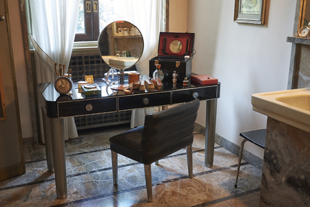 Milano, Italy - September 26, 2018 : View of Villa Necchi Campiglio toiletのeditorial素材