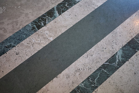 Milano, Italy - September 26, 2018 : View of Villa Necchi Campiglio decorated floor