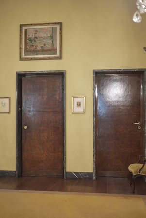 Milano, Italy - September 26, 2018 : View of Villa Necchi Campiglio elevator doorのeditorial素材