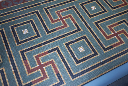 Copenhagen, Denmark - October 09, 2018: View of Ny Carlsberg Glyptotek decorated floor