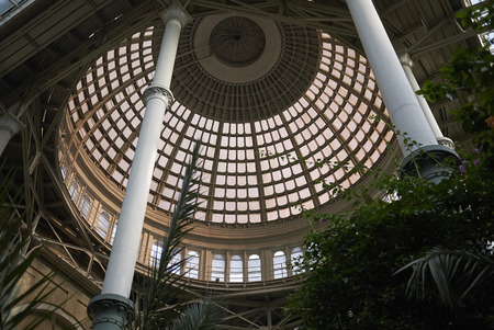 Copenhagen, Denmark - October 09, 2018: View of Ny Carlsberg Glyptotek winter garden domeのeditorial素材