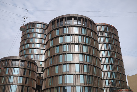 Copenhagen, Denmark - October 09, 2018 :View of Copenhagen modern building in Vesterbrogadeのeditorial素材